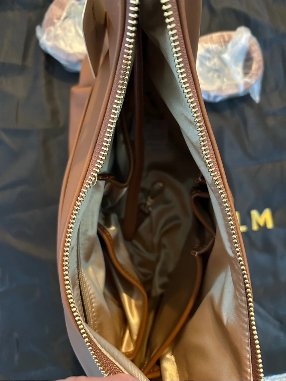 White Elm Camille Hobo Caramel NWT